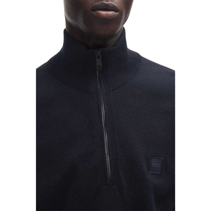 Dark Blue - Lifestyle - Boss Mens Kanobix Quarter Zip Jumper