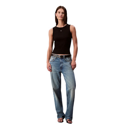 Black - Lifestyle - Calvin Klein Womens-Ladies Plain Tank Top