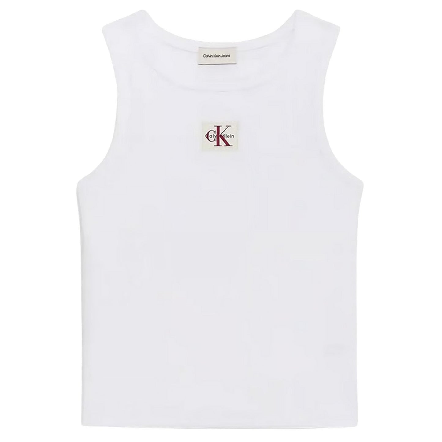 Bright White - Front - Calvin Klein Womens-Ladies Plain Tank Top