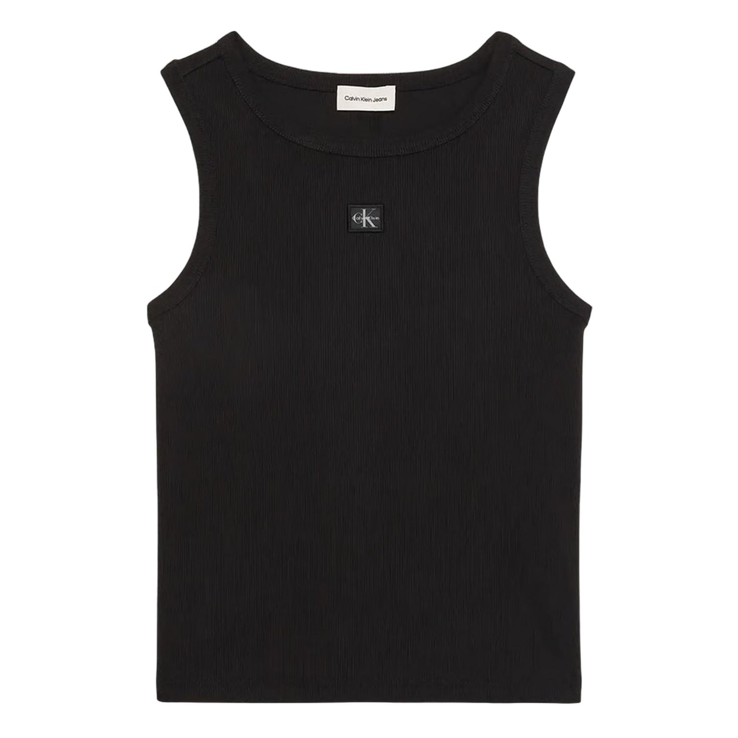 Black - Front - Calvin Klein Womens-Ladies Plain Tank Top