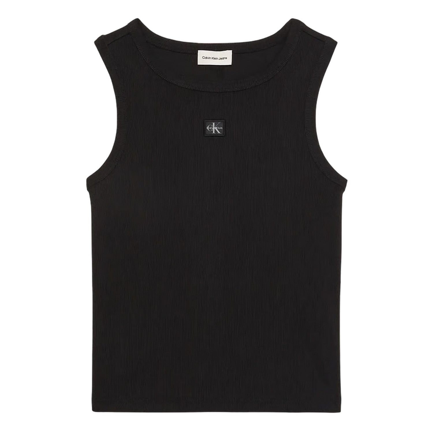 Black - Front - Calvin Klein Womens-Ladies Plain Tank Top