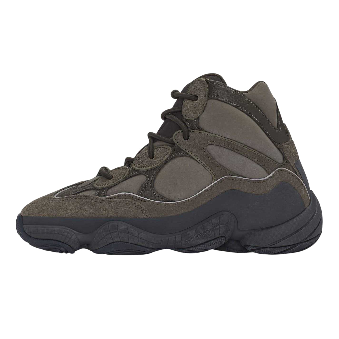 Black - Side - Yeezy Childrens-Kids 500 Leather Boots