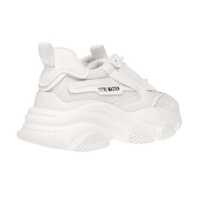 White - Back - Steve Madden Womens-Ladies Possession-E Chunky Platform Trainers