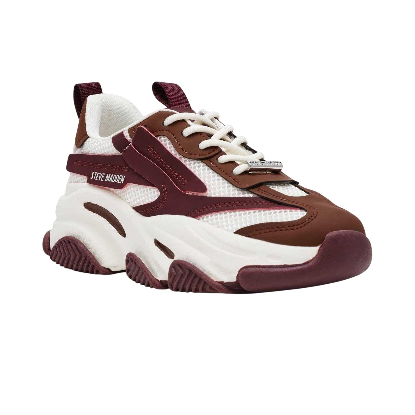 Sepia - Side - Steve Madden Womens-Ladies Possession-E Chunky Platform Trainers