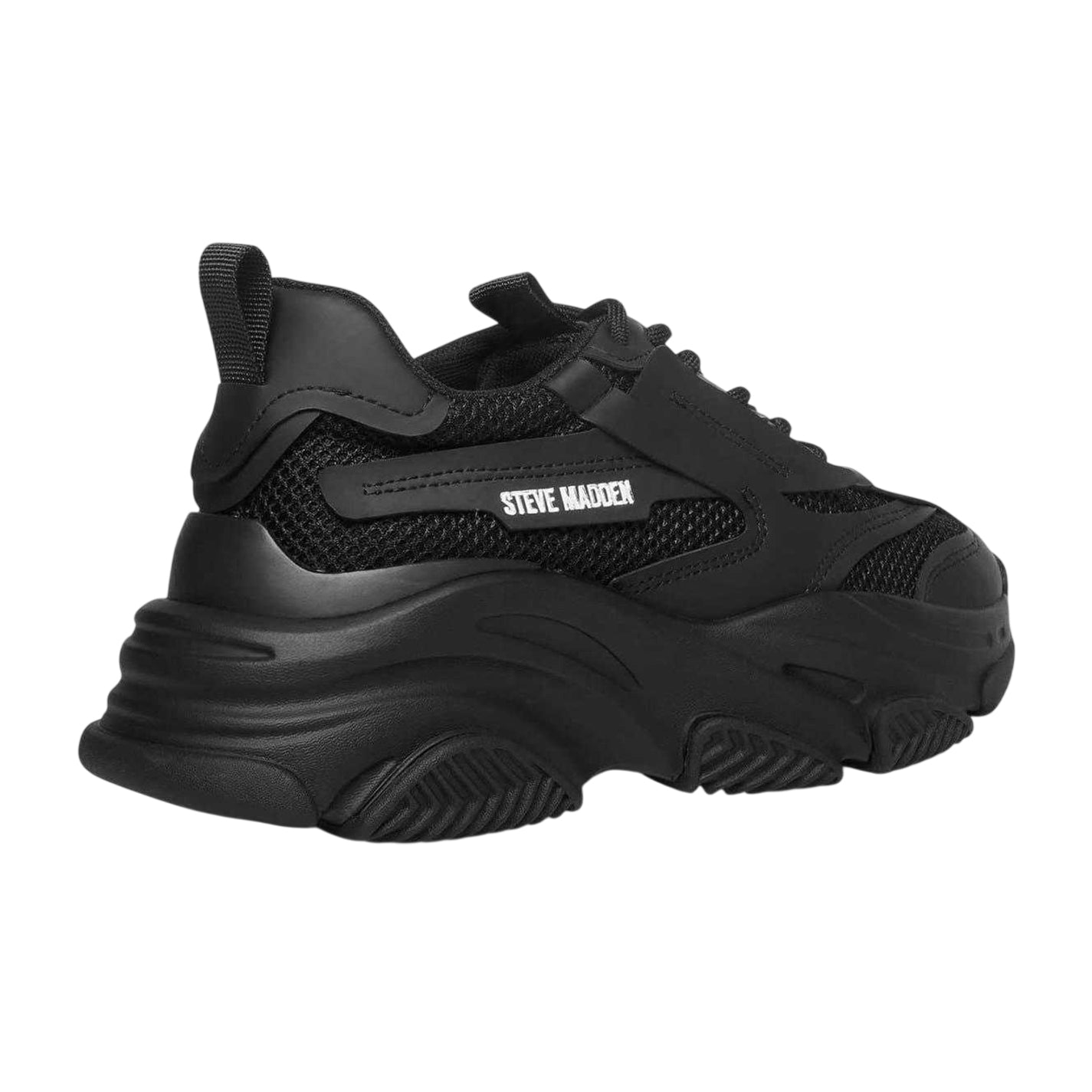 Black - Lifestyle - Steve Madden Womens-Ladies Possession-E Chunky Platform Trainers