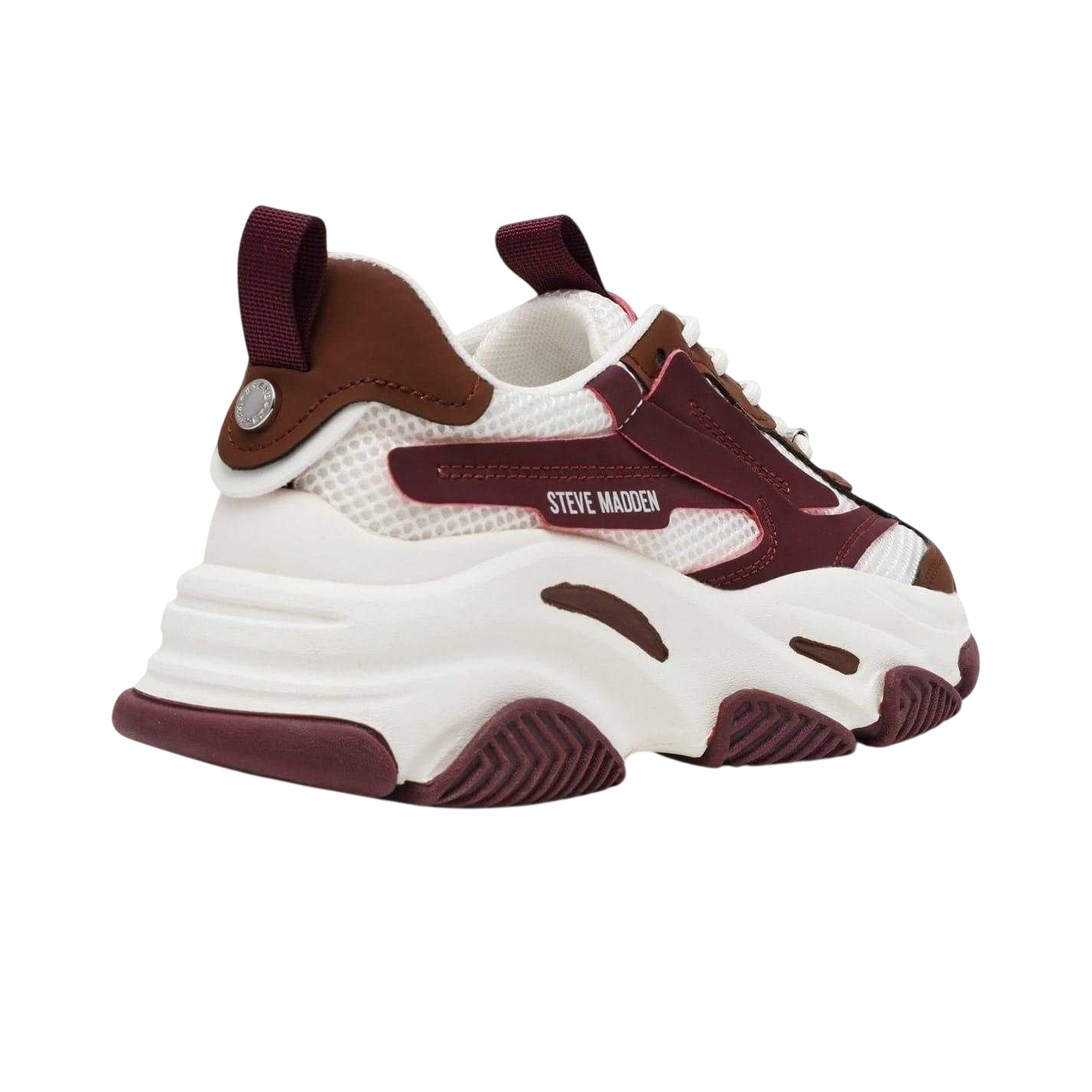Sepia - Back - Steve Madden Womens-Ladies Possession-E Chunky Platform Trainers
