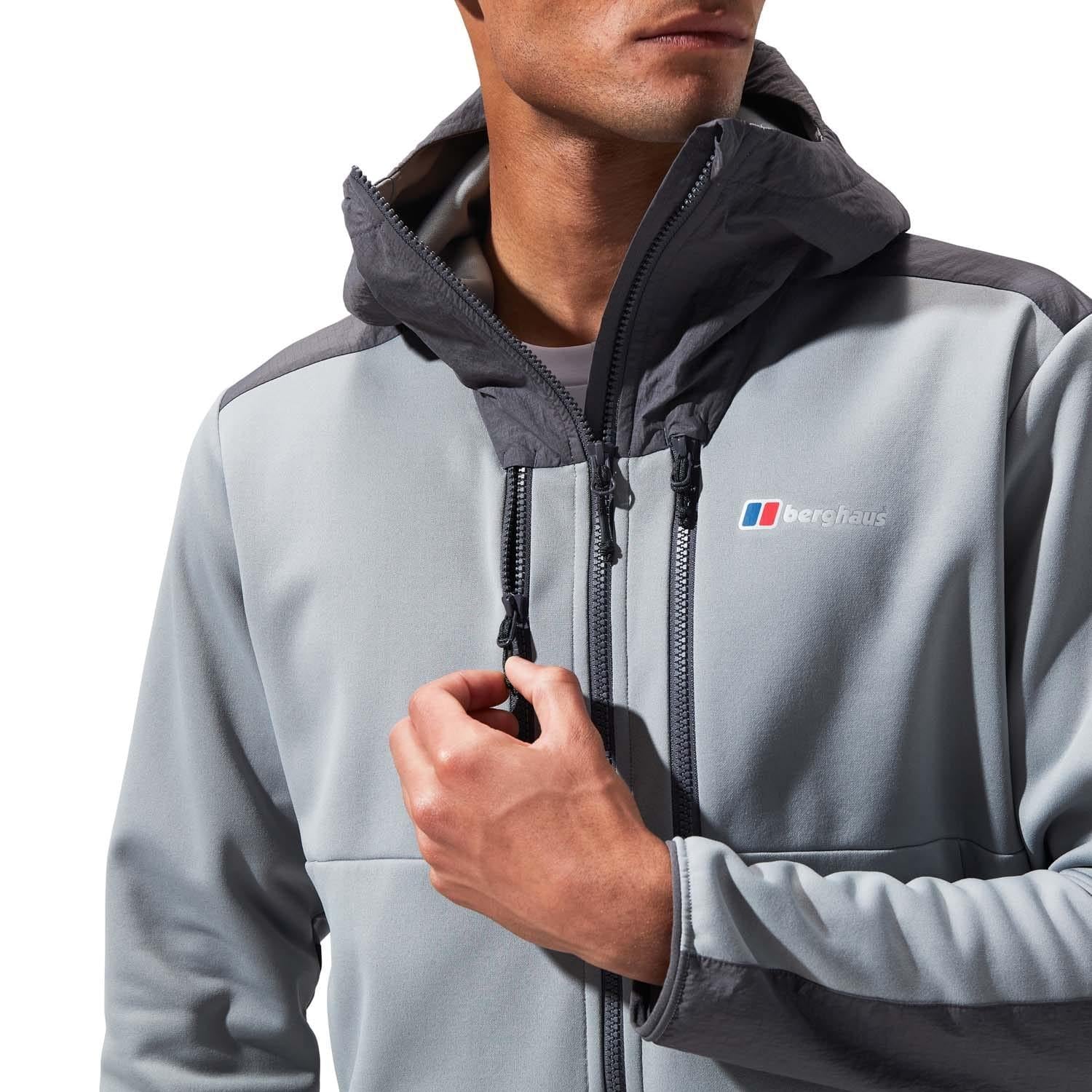 Grey-Black - Side - Berghaus Mens Reacon Hooded Jacket