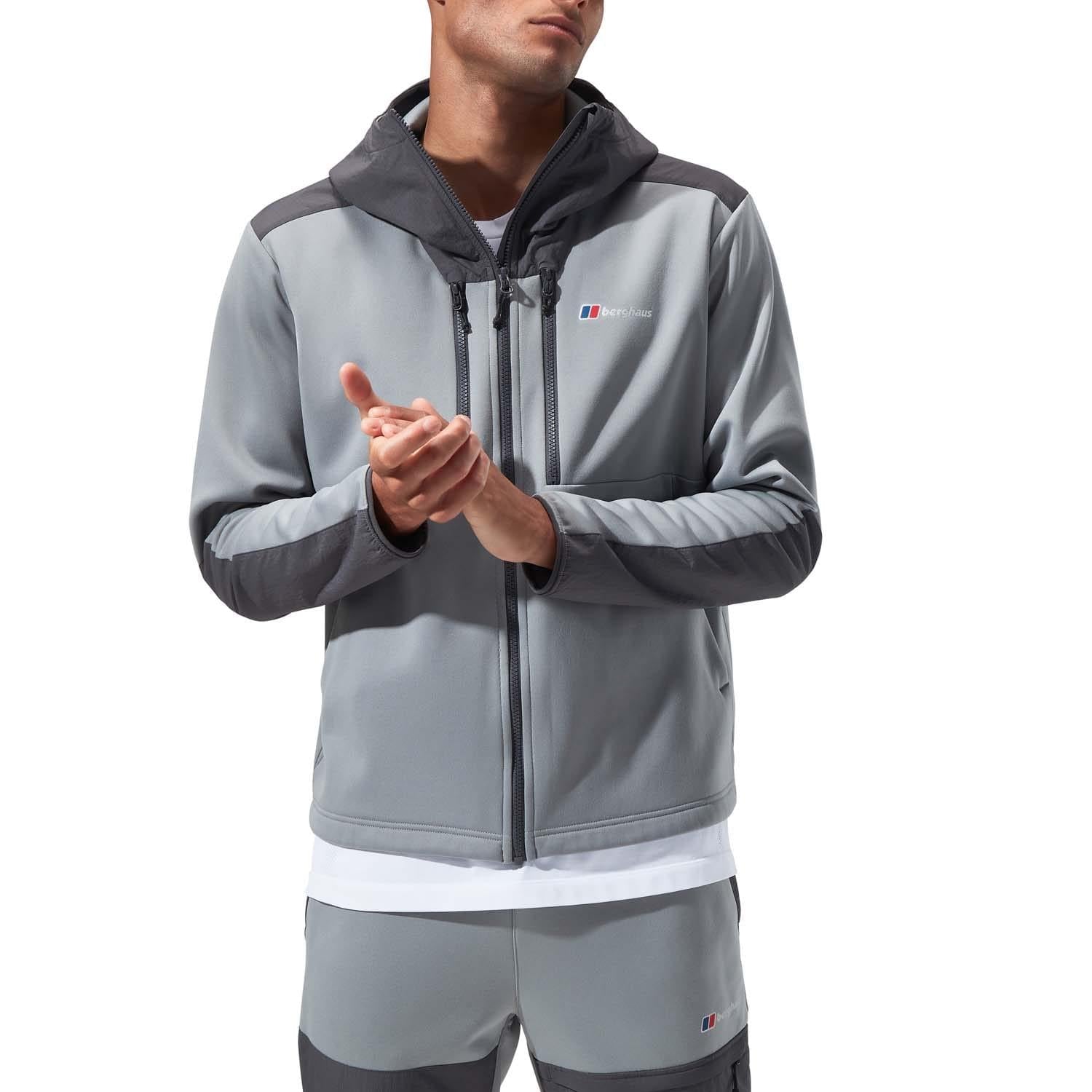 Grey-Black - Front - Berghaus Mens Reacon Hooded Jacket