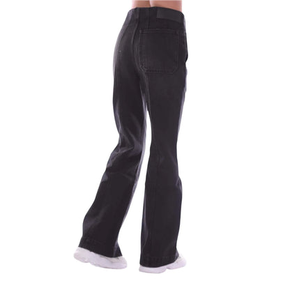 Black - Back - Ambush Womens-Ladies Flared Jeans
