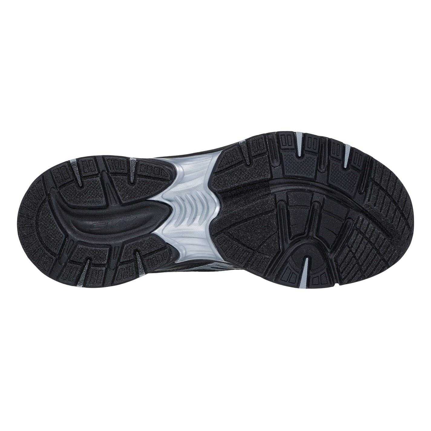 Black - Back - Skechers Womens-Ladies Metallic Slip-In Flat Trainers