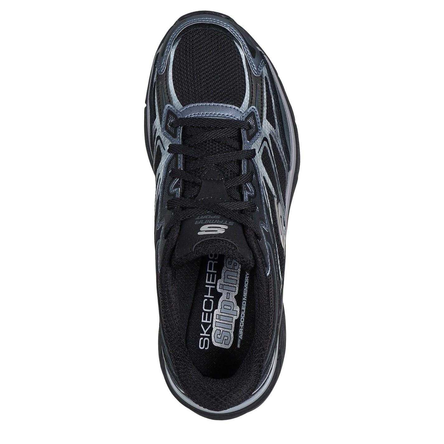 Black - Lifestyle - Skechers Womens-Ladies Metallic Slip-In Flat Trainers