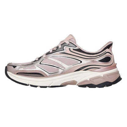 Rose - Side - Skechers Womens-Ladies Metallic Slip-In Flat Trainers
