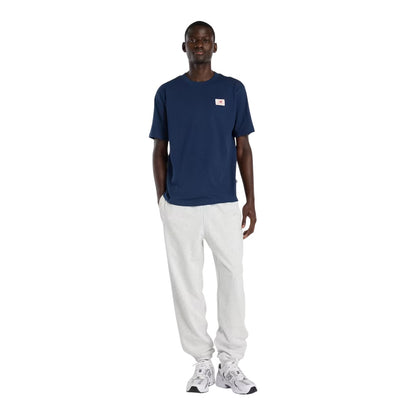 Navy - Pack Shot - New Balance Mens Label Woven T-Shirt