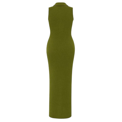 Army Khaki - Back - I Saw It First Womens-Ladies Maxi Dress