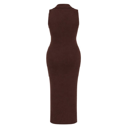 Chocolate - Back - I Saw It First Womens-Ladies Maxi Dress