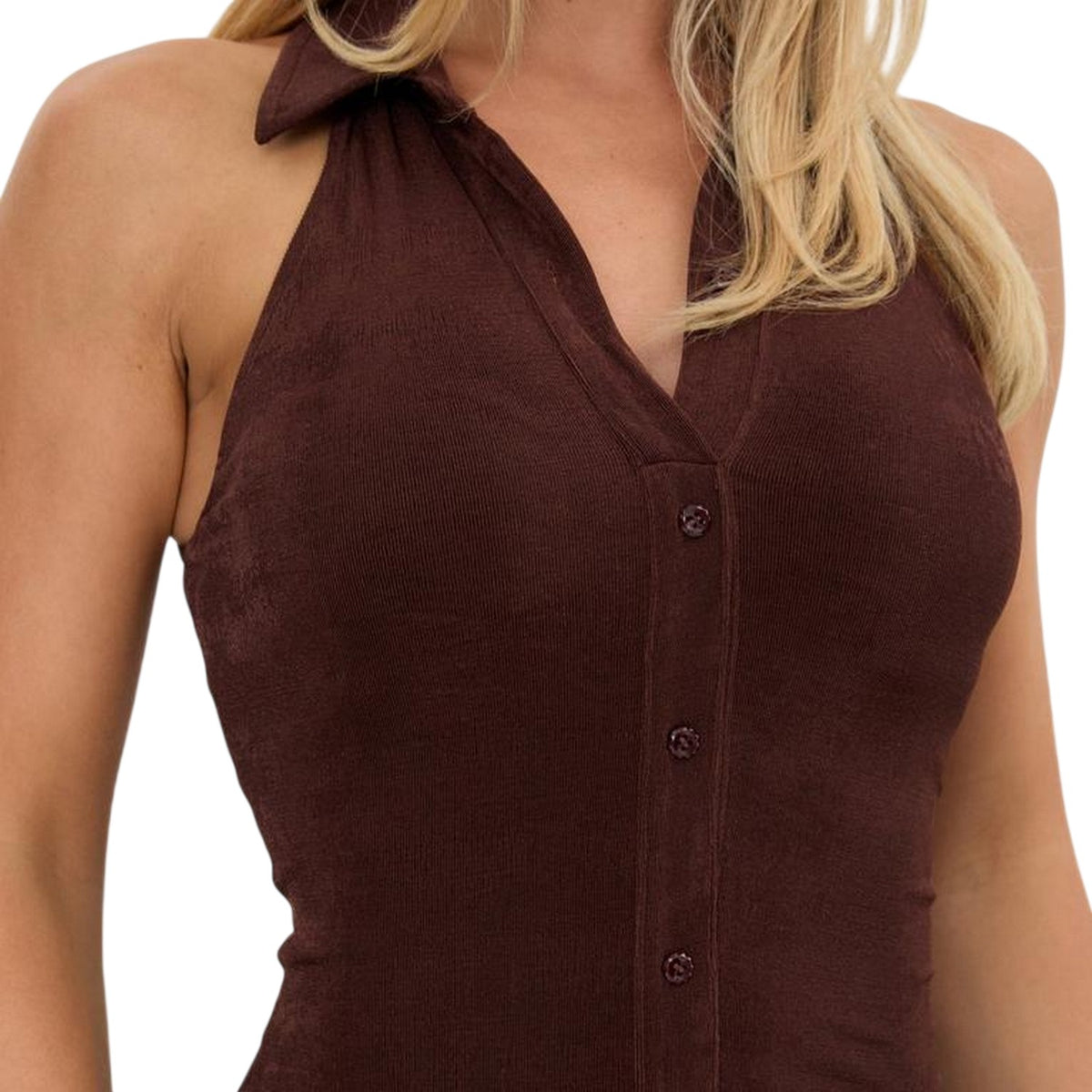 Chocolate - Side - I Saw It First Womens-Ladies Maxi Dress