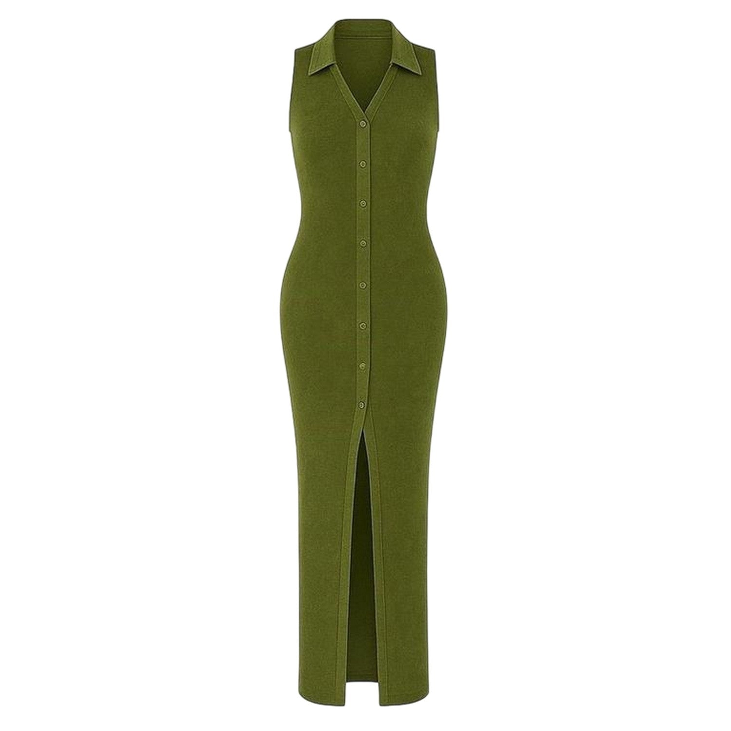 Army Khaki - Front - I Saw It First Womens-Ladies Maxi Dress