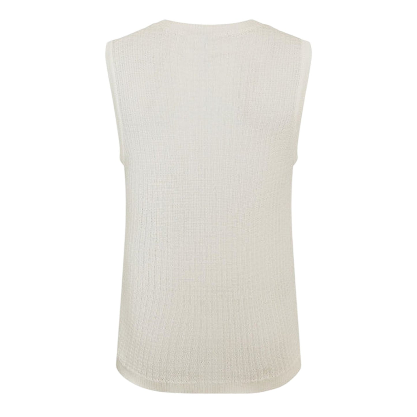 Vintage White - Back - Jack Wills Womens-Ladies Textured Crew Neck Vest Top