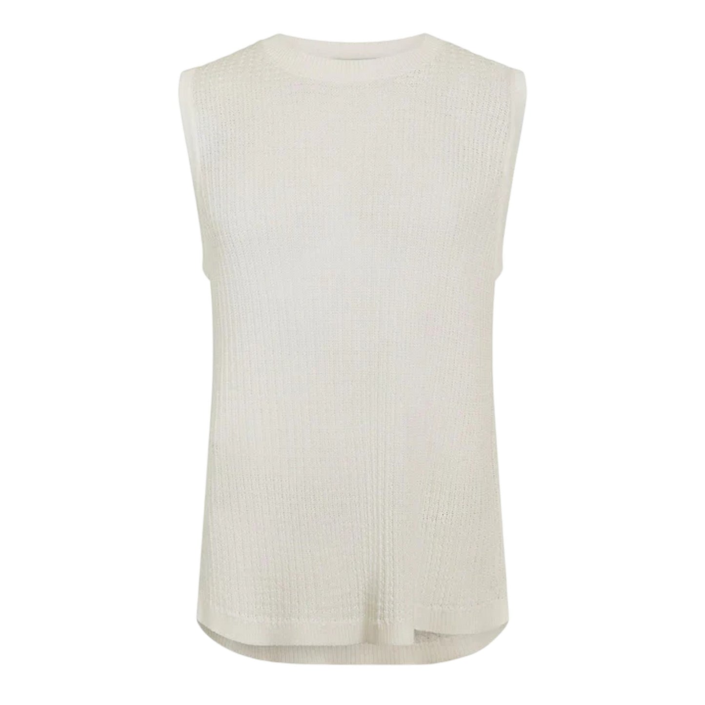 Vintage White - Front - Jack Wills Womens-Ladies Textured Crew Neck Vest Top