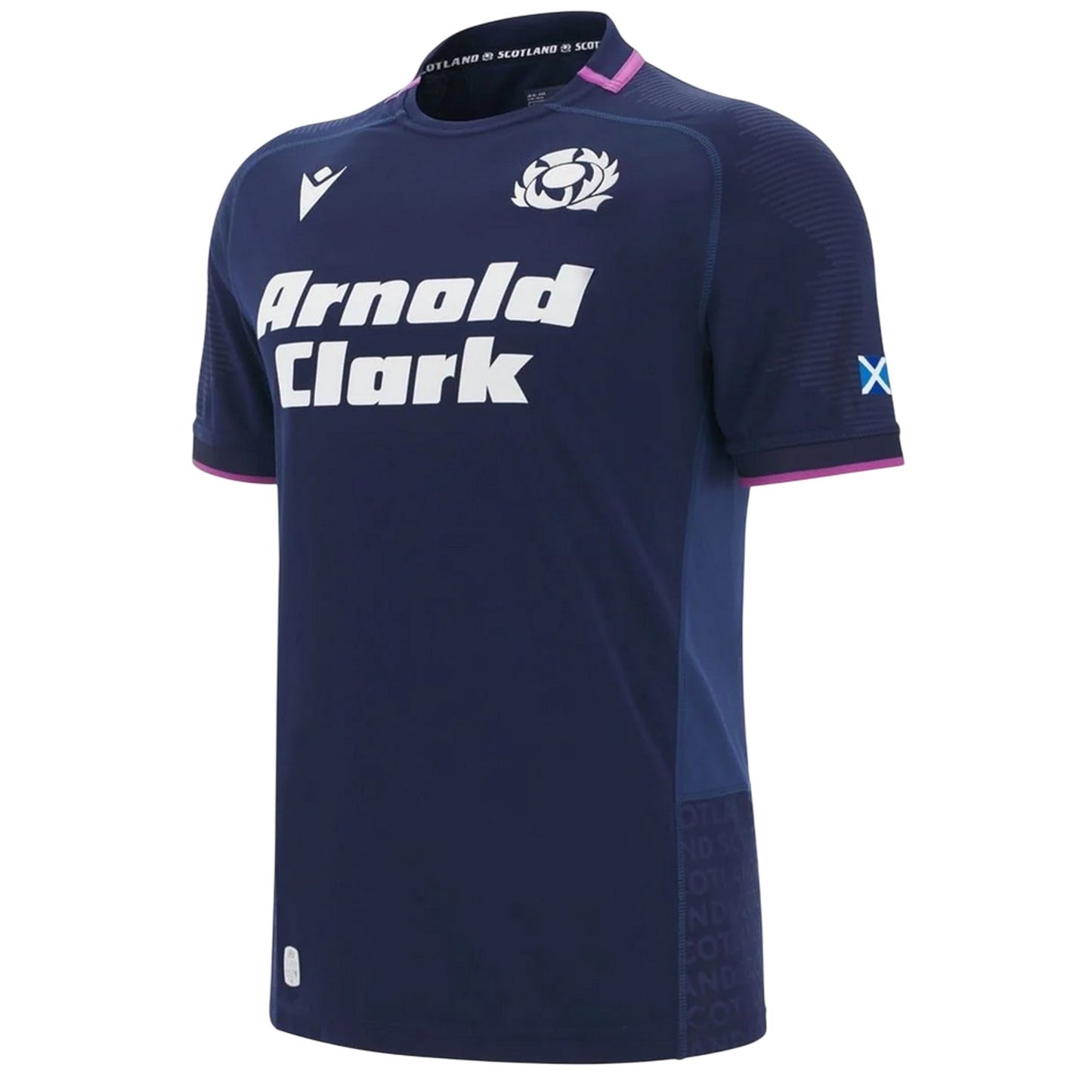 Navy - Front - Scotland RU Childrens-Kids 2025-2026 Crest Home Shirt