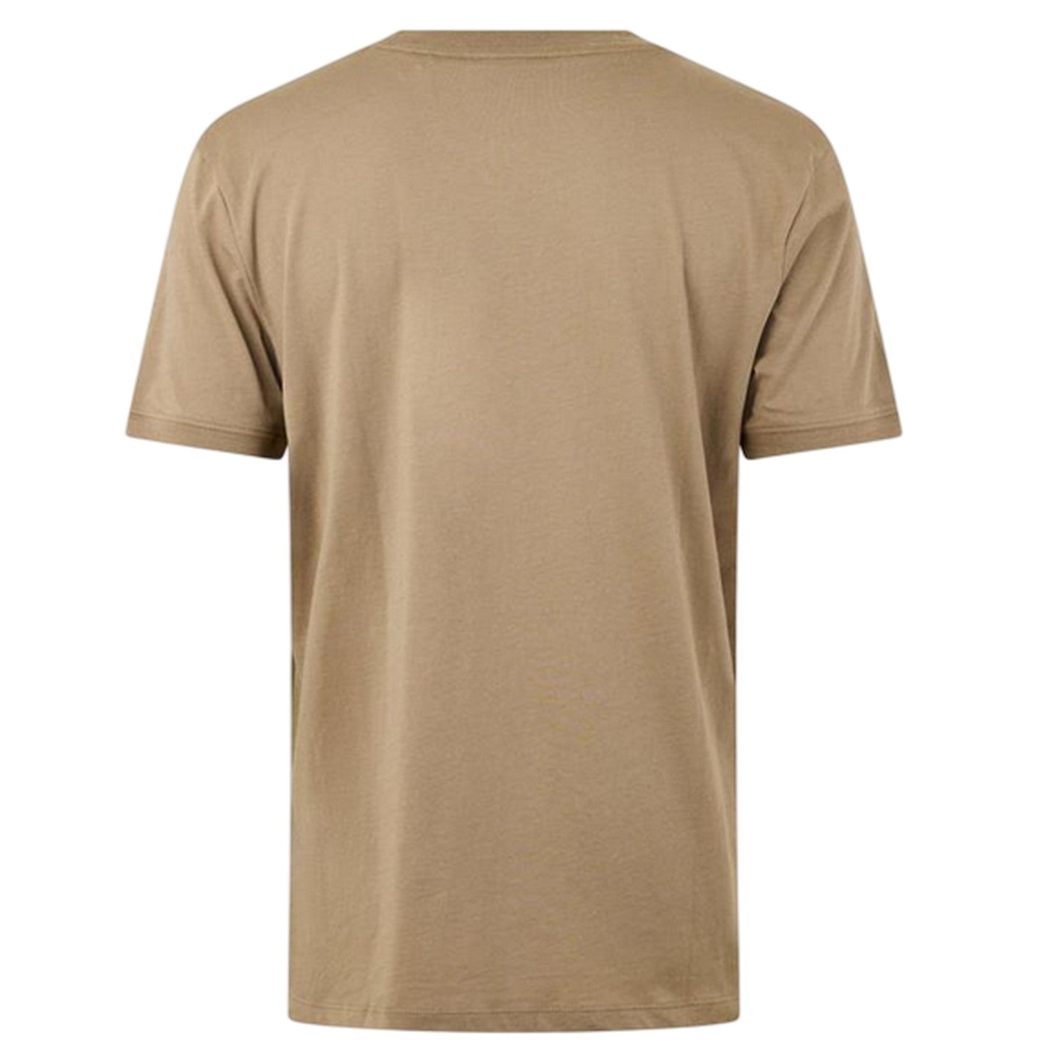 Brown - Back - Hugo Mens Patch Logo Regular T-Shirt