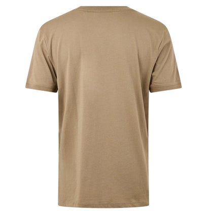 Brown - Back - Hugo Mens Patch Logo Regular T-Shirt
