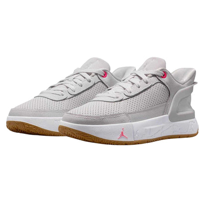 Grey-Pink - Pack Shot - Nike Womens-Ladies Air Jordan Day 1 EO Leather Trainers