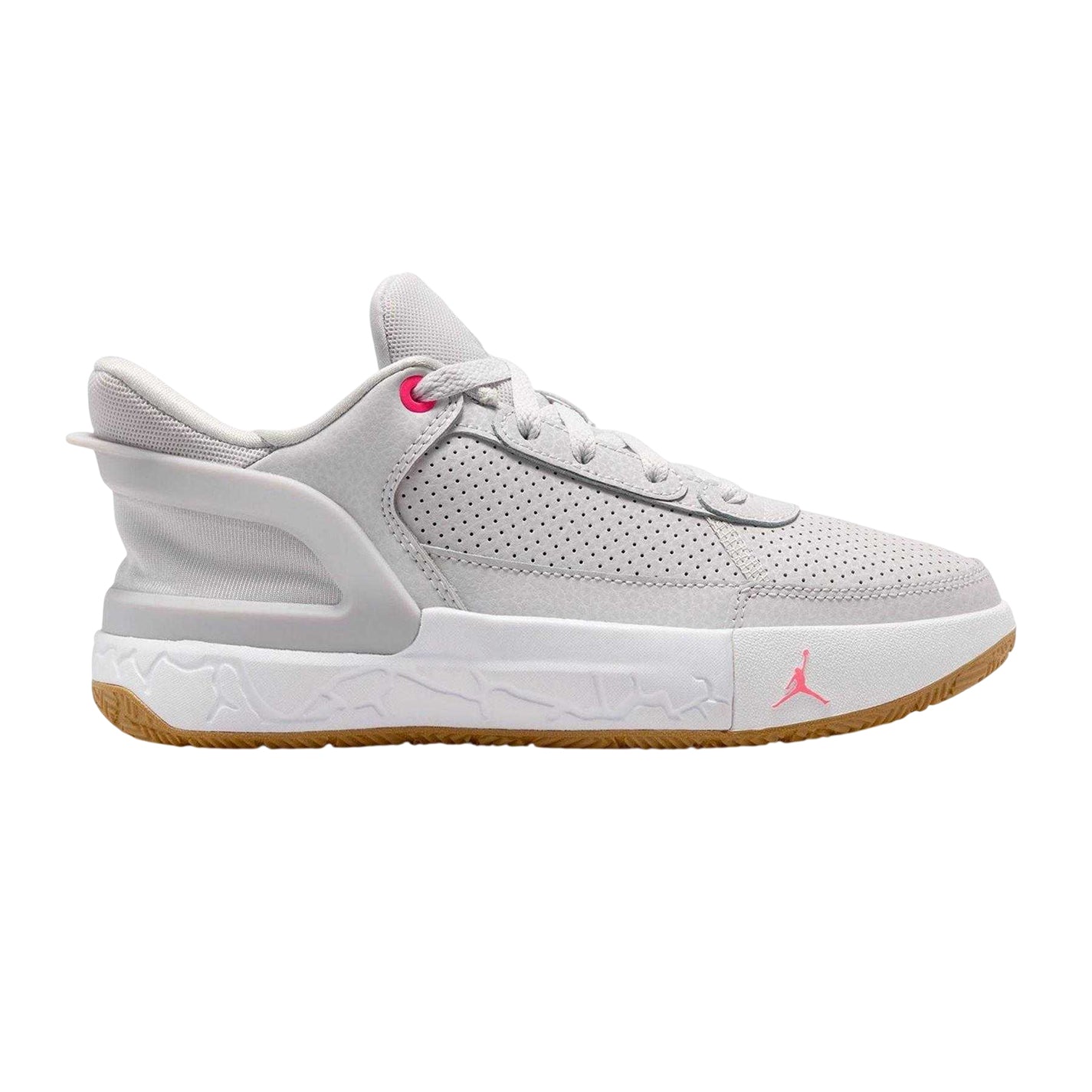 Grey-Pink - Front - Nike Womens-Ladies Air Jordan Day 1 EO Leather Trainers