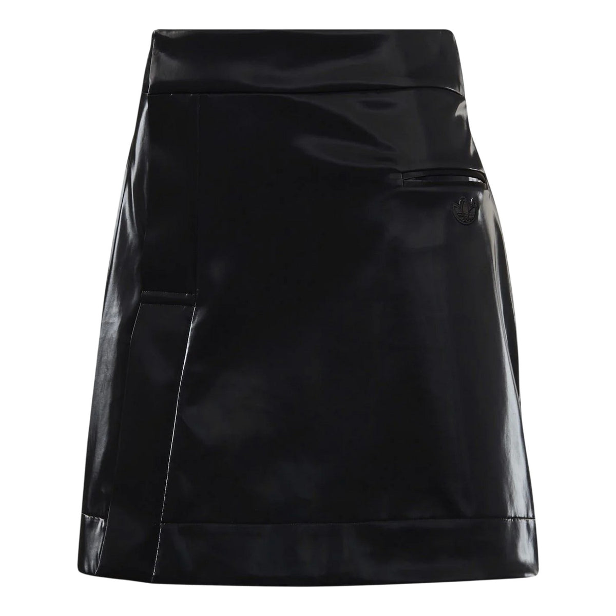 Black - Front - Adidas Womens-Ladies Originals 3 Stripes Mini Skirt