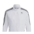 White - Back - Adidas Womens-Ladies Marathon 3 Stripes Jacket