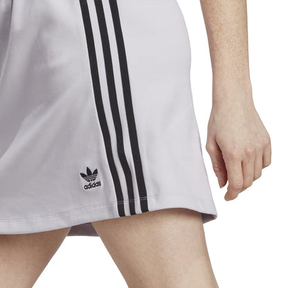 Silver - Side - Adidas Womens-Ladies Always Original Double Waist Detail Mini Skirt