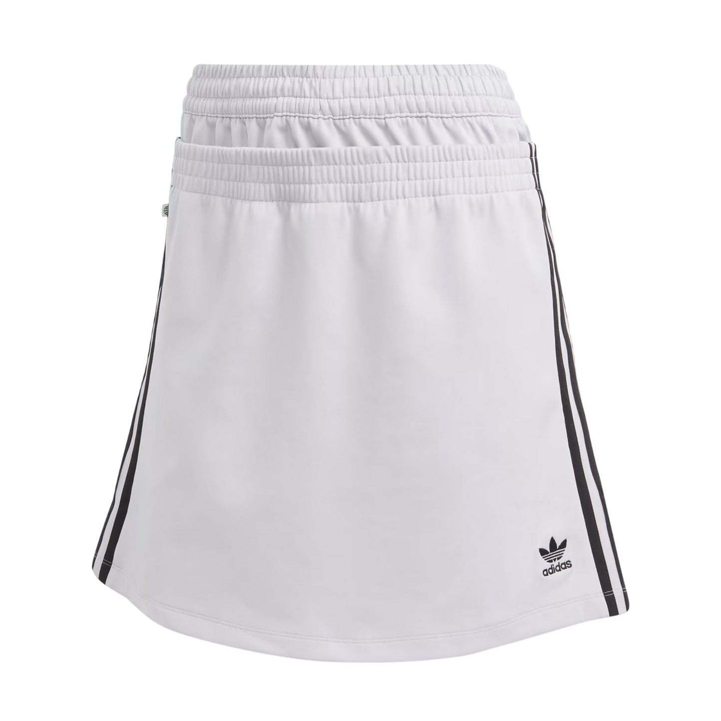 Silver - Front - Adidas Womens-Ladies Always Original Double Waist Detail Mini Skirt