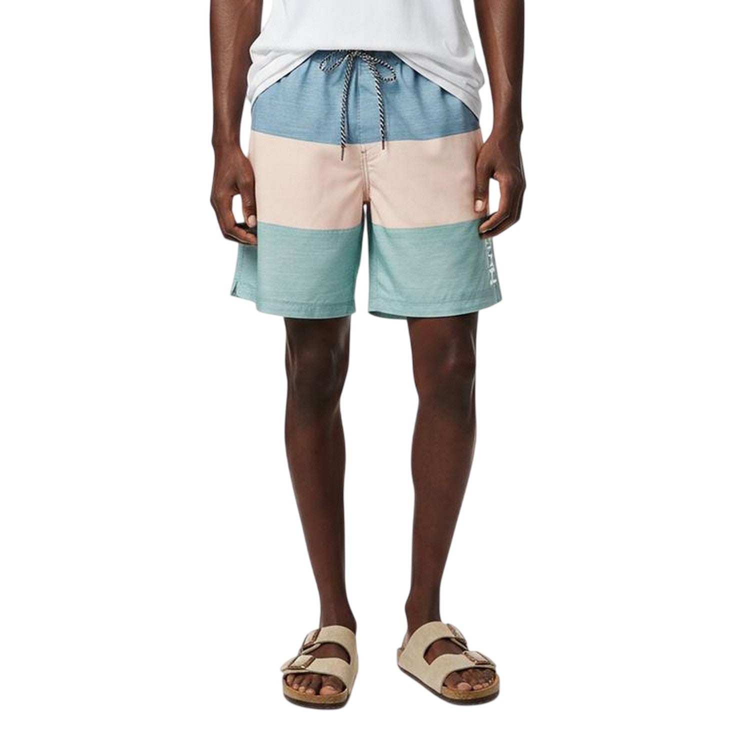 Blue-Peach-Green - Side - Hurley Mens SMU Colour Block Swim Shorts