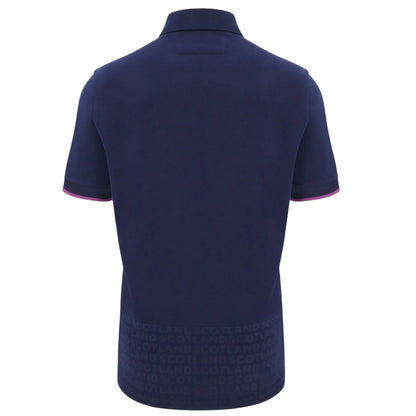 Navy - Back - Scotland RU Childrens-Kids 2025-2026 Crest Polo Shirt