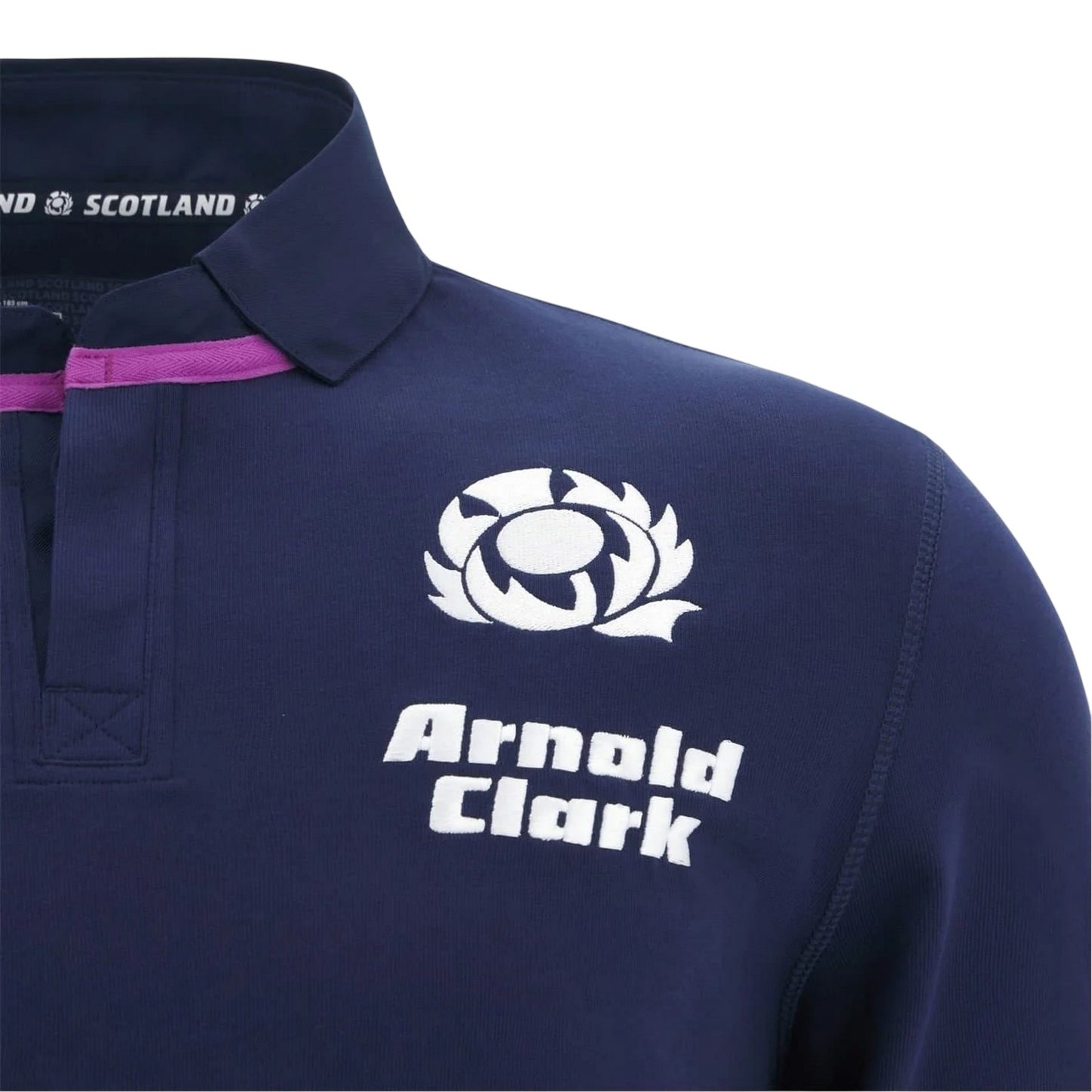 Navy - Side - Scotland RU Childrens-Kids 2025-2026 Crest Polo Shirt