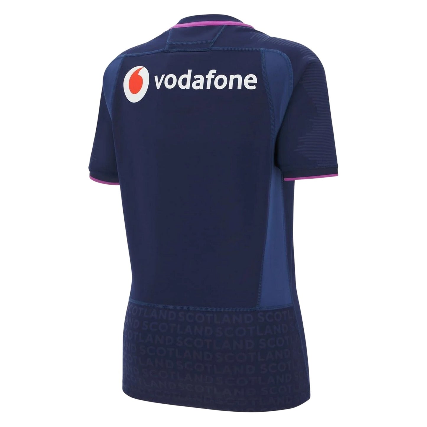Navy - Back - Scotland RU Womens-Ladies 2025-2026 Crest Rugby Shirt