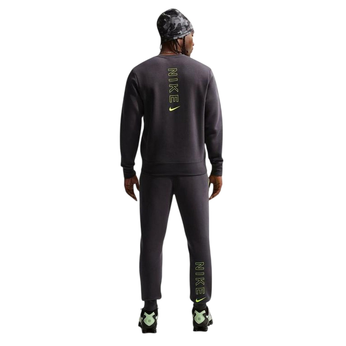 Grey - Pack Shot - Nike Mens City Side Logo Crew Neck Sweatshirt