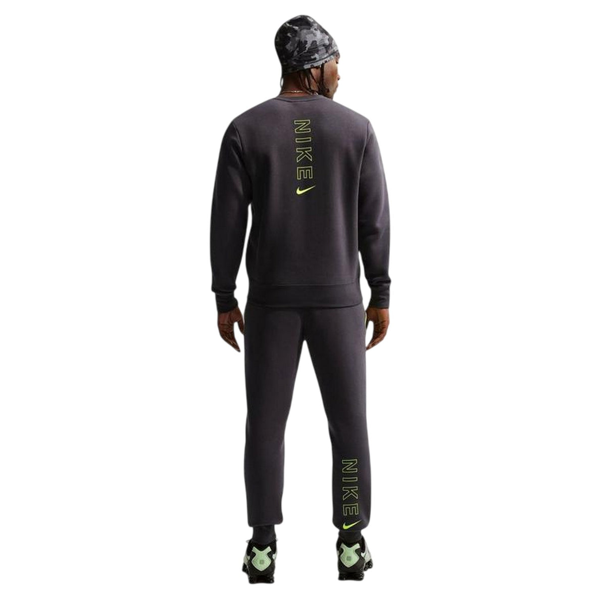 Grey - Pack Shot - Nike Mens City Side Logo Crew Neck Sweatshirt