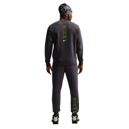 Grey - Pack Shot - Nike Mens City Side Logo Crew Neck Sweatshirt