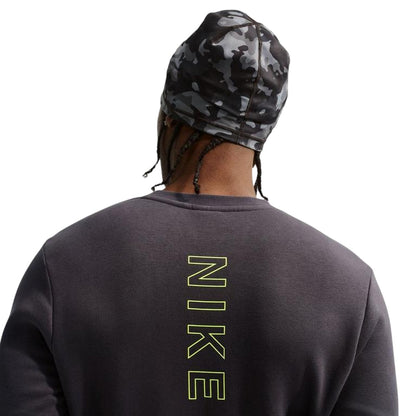 Grey - Side - Nike Mens City Side Logo Crew Neck Sweatshirt
