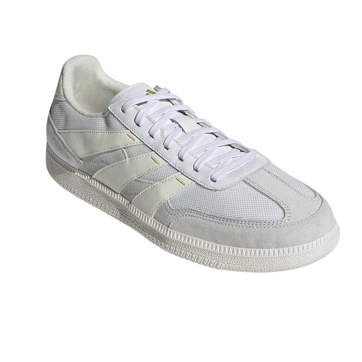 White-Off White - Close up - Adidas Mens Suede Panel Trainers
