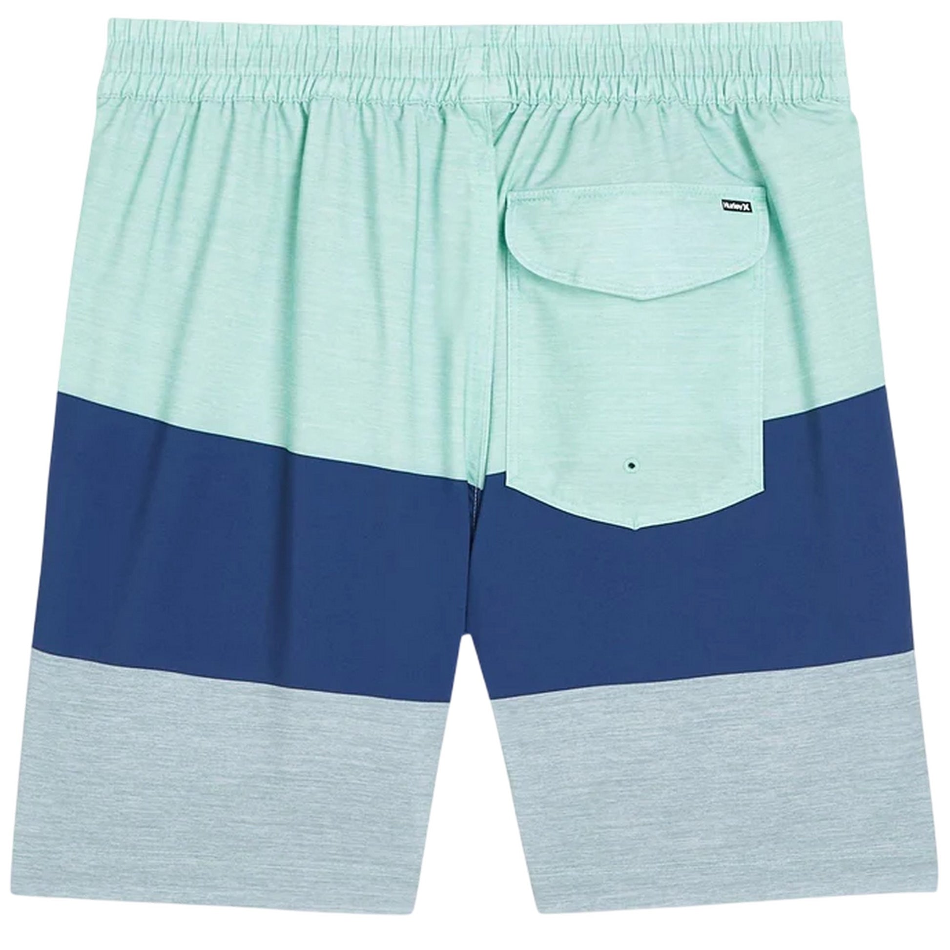 Blue-Aqua - Back - Hurley Mens Volley Colour Block Swim Shorts