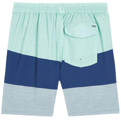 Blue-Aqua - Back - Hurley Mens Volley Colour Block Swim Shorts