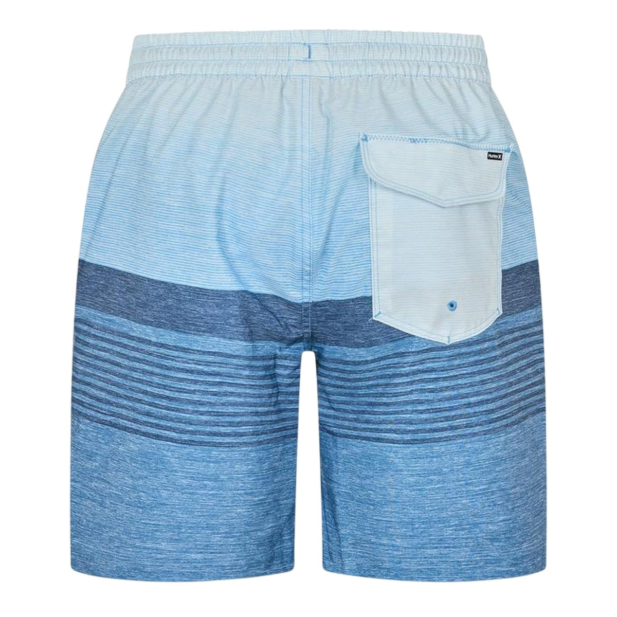 Photo Blue - Back - Hurley Mens Volley Ombre Stripe Swim Shorts