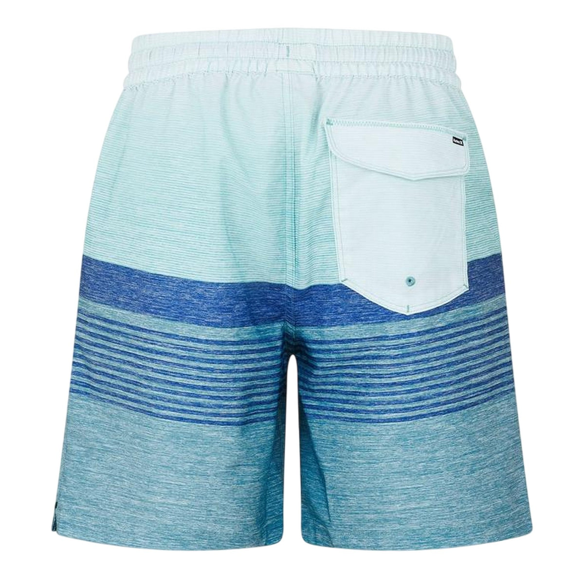 Sky-Pewter - Back - Hurley Mens Volley Ombre Stripe Swim Shorts