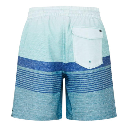 Sky-Pewter - Back - Hurley Mens Volley Ombre Stripe Swim Shorts