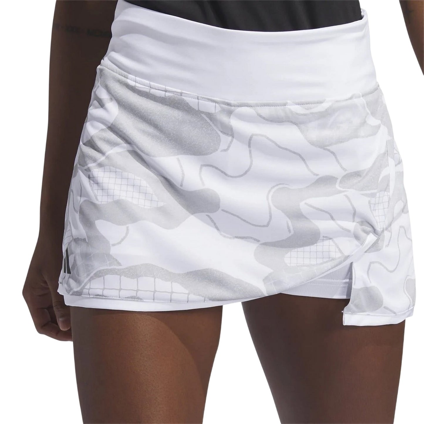 White - Side - Adidas Womens-Ladies Camo Regular Skort