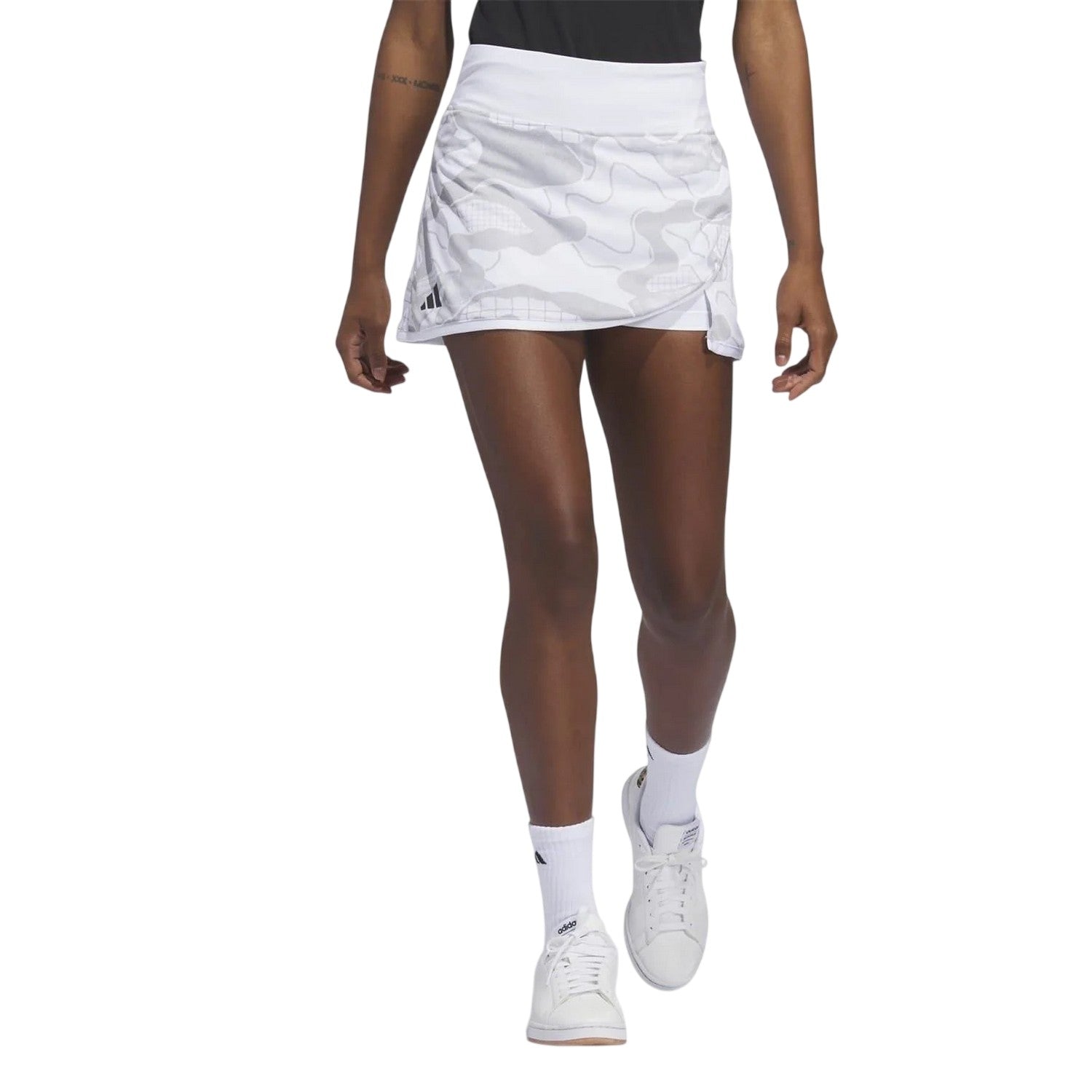 White - Pack Shot - Adidas Womens-Ladies Camo Regular Skort