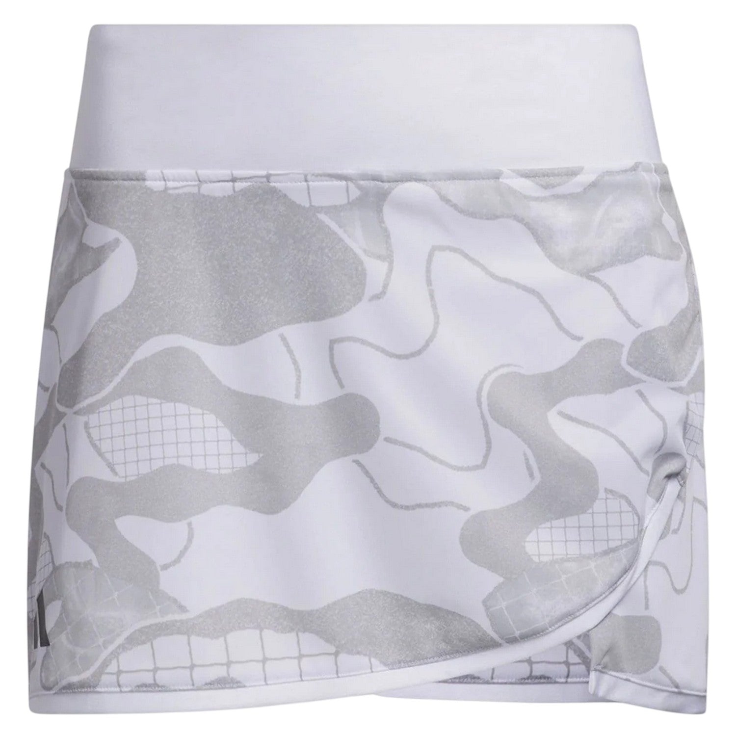 White - Front - Adidas Womens-Ladies Camo Regular Skort
