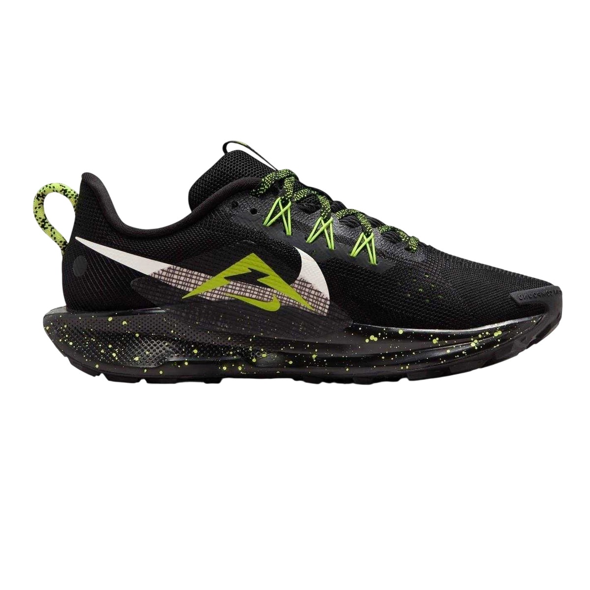 Black-Volt - Front - Nike Womens-Ladies Pegasus Trail 5 Shoes